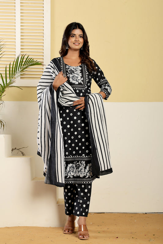 POLKA DOT COTTON 3 PEICE SET